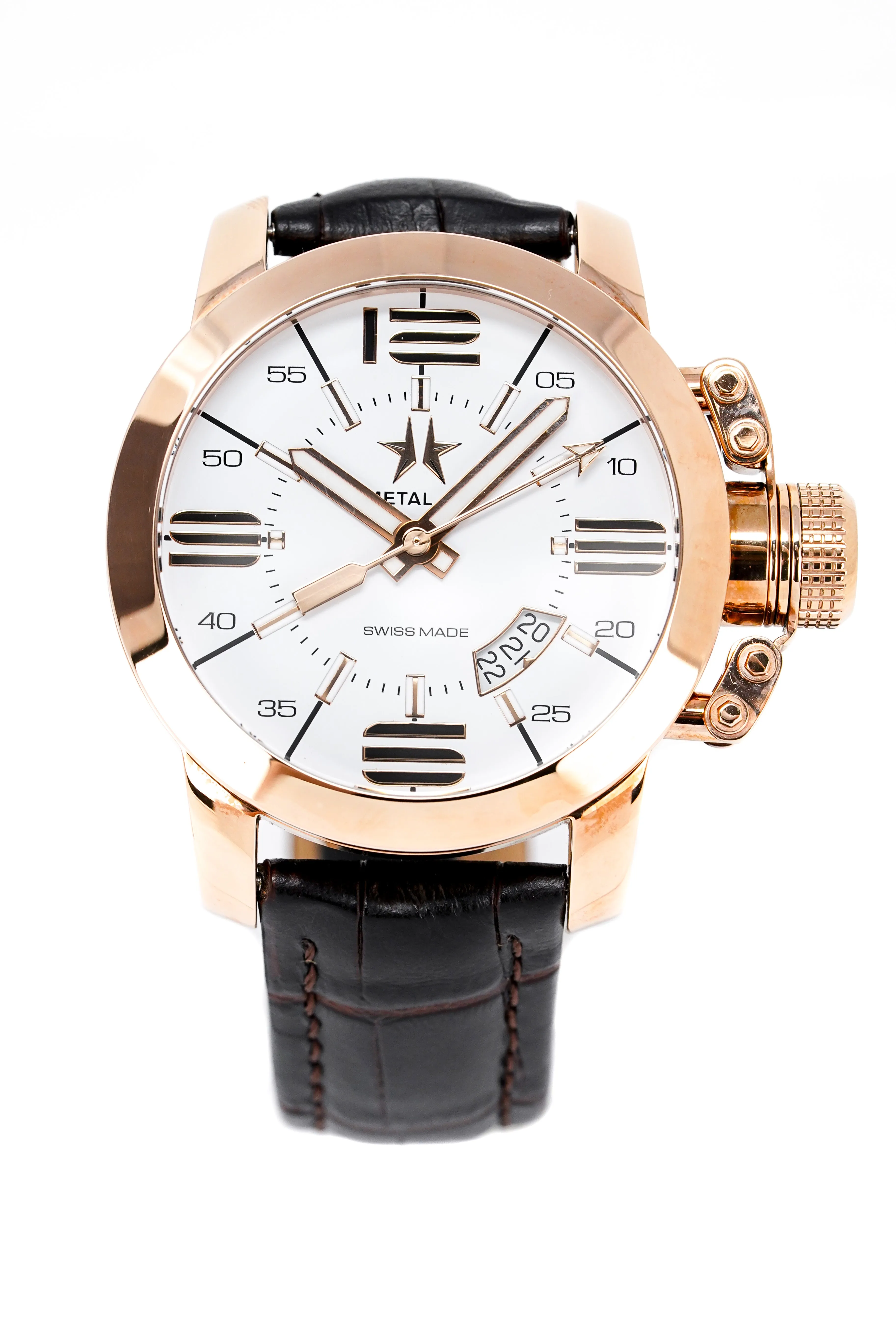 Metal.ch Men's Watch 44mm White/Rose Gold 1319.44