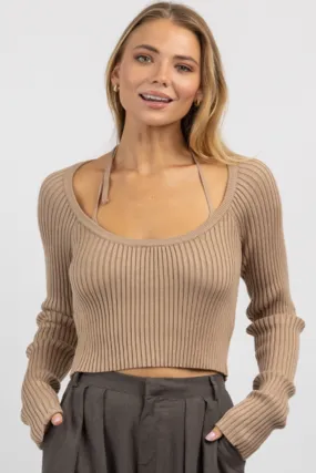 MOCHA MOMENT LAYERED BRALETTE TOP