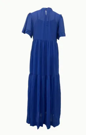 Mock Neck Tiered Maxi Dress