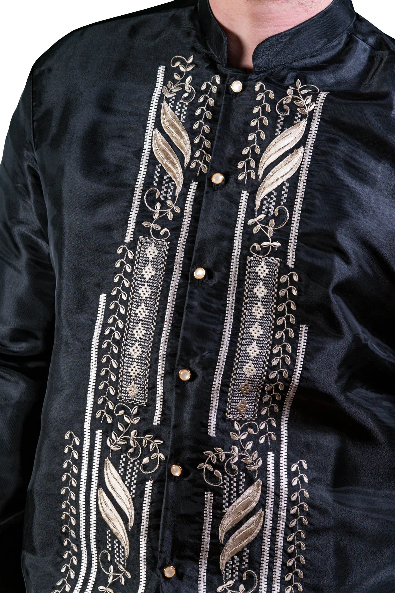 MT04 - Barong Tagalog Coat Black