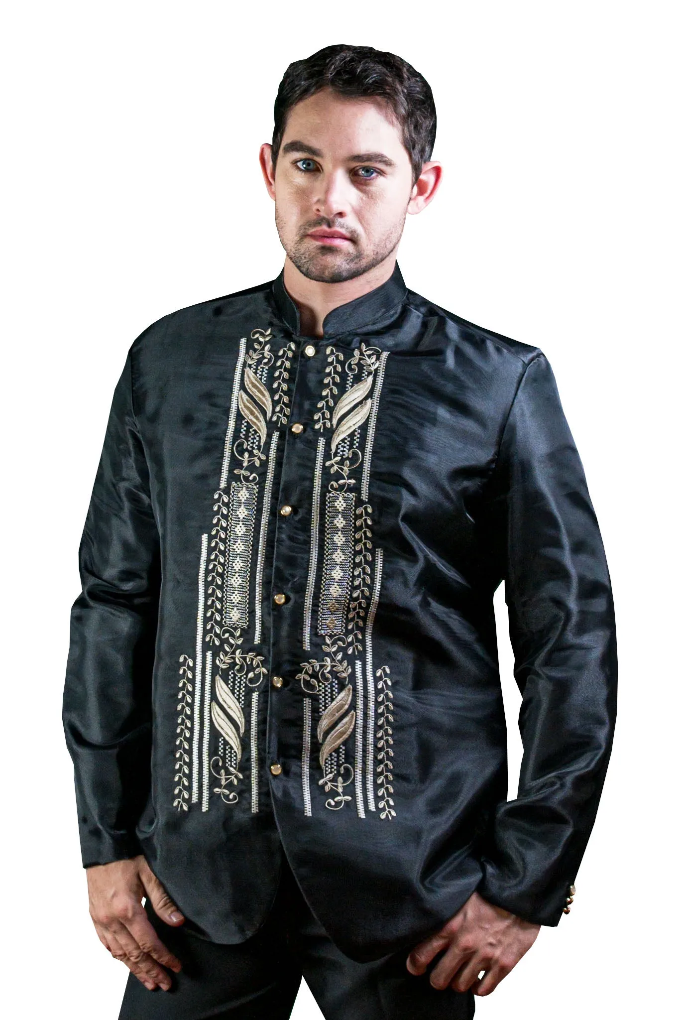 MT04 - Barong Tagalog Coat Black