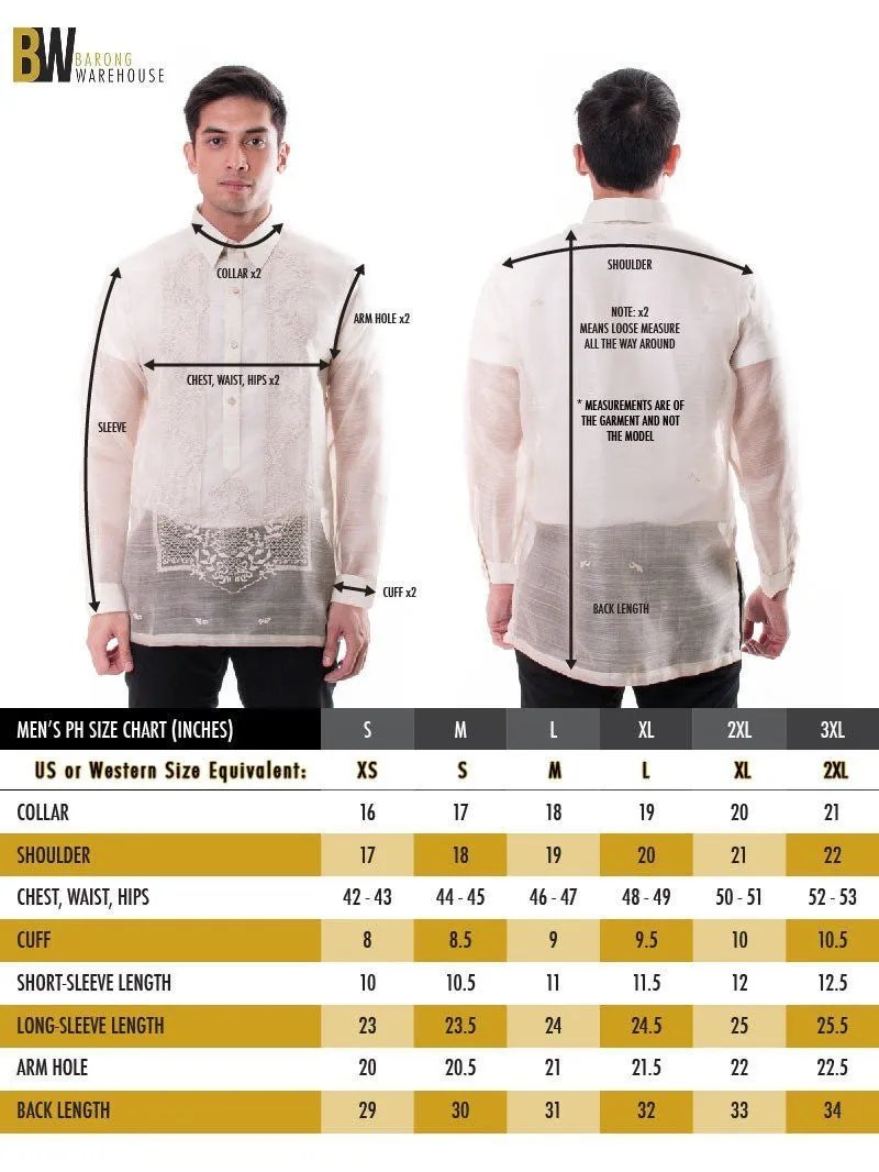 MT06 - Barong Tagalog Coat Blue