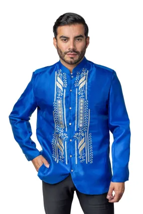 MT06 - Barong Tagalog Coat Blue