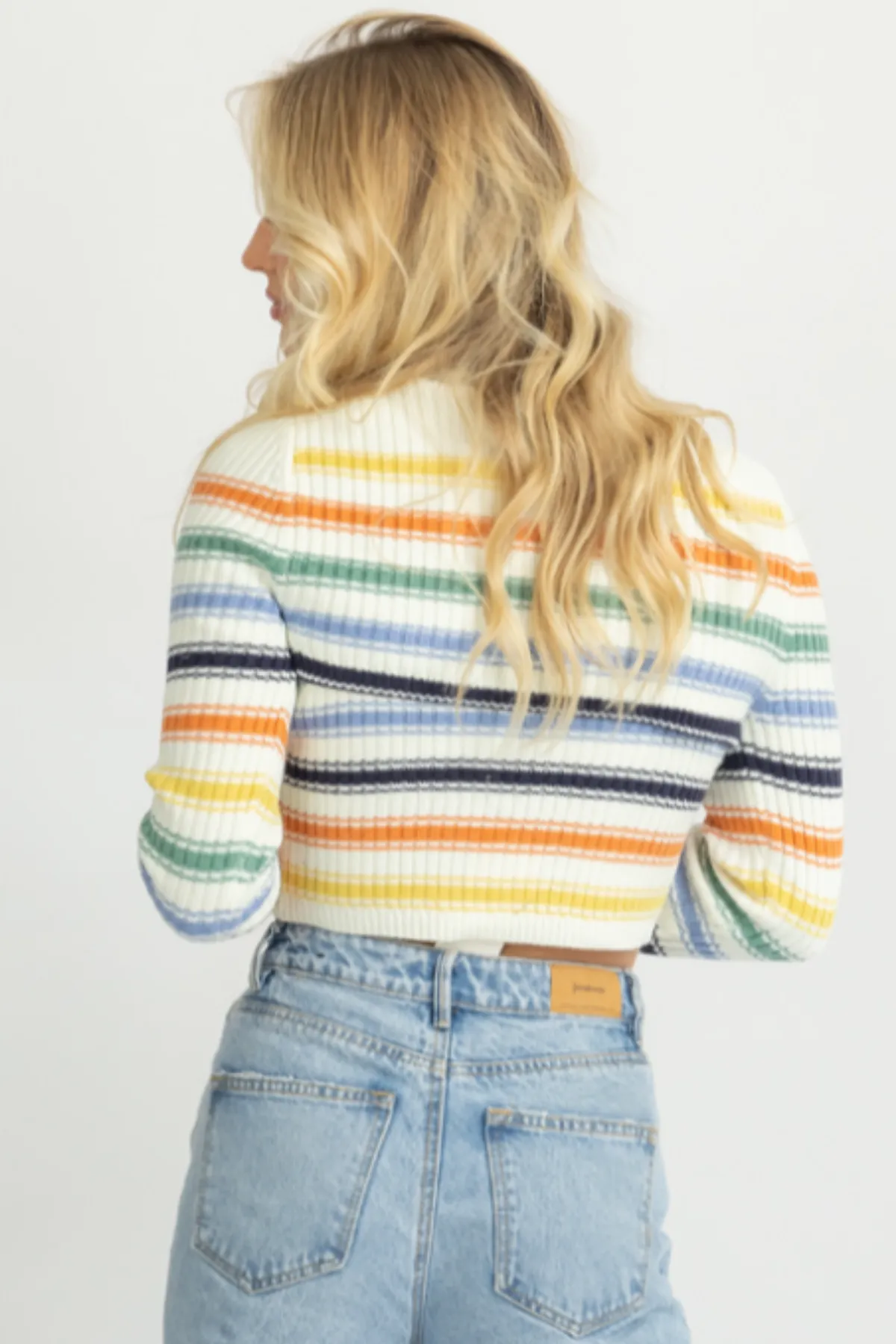 MULTISTRIPE KNIT TANK   BOLERO CROP TOP