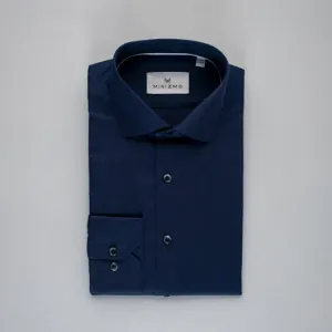 Navy Cut Cotton Shirt