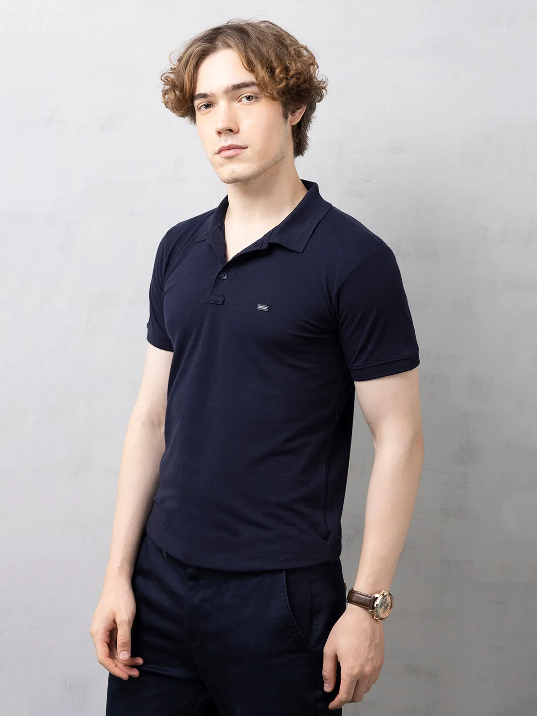 Navy Plain T-Shirt