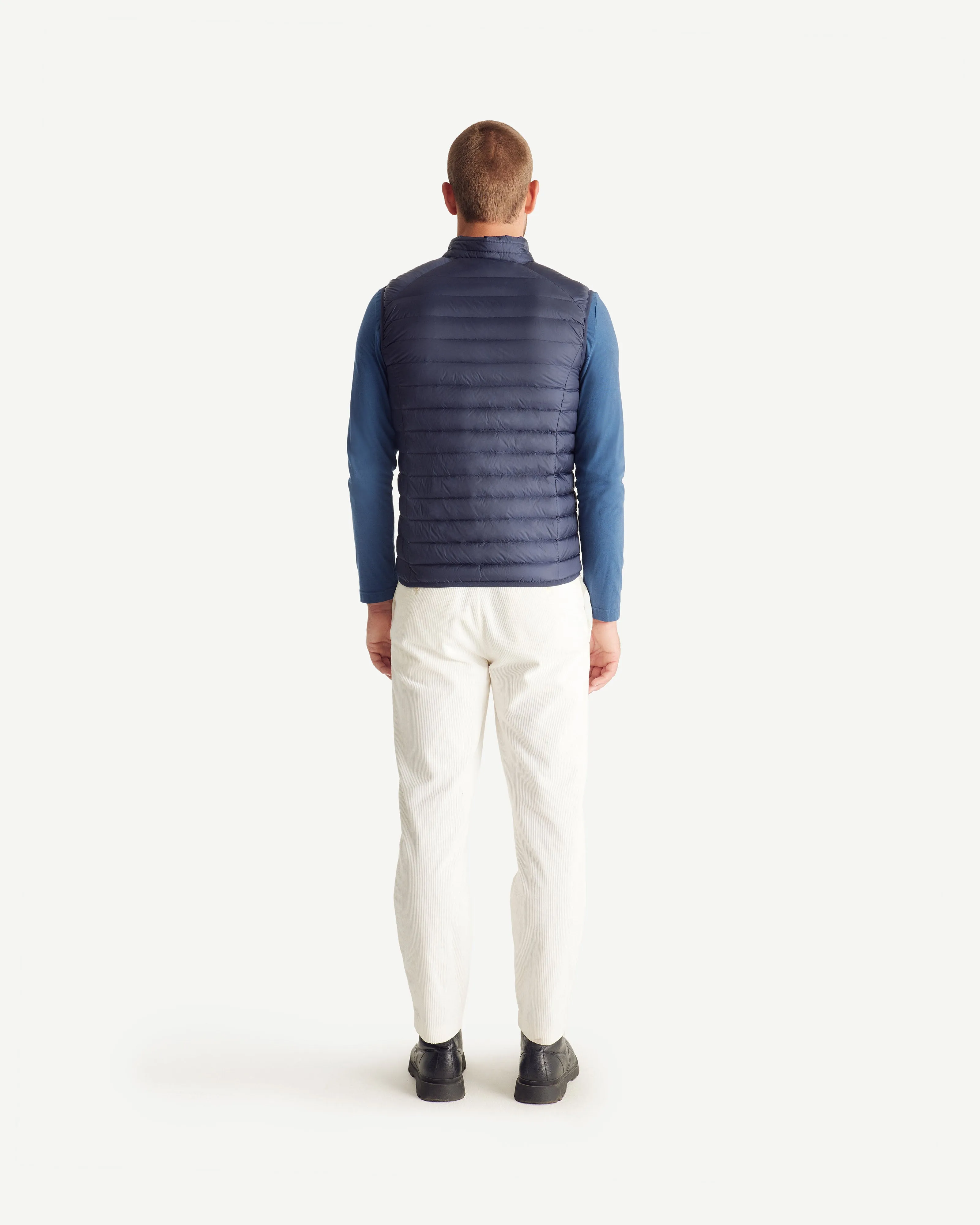 Navy Sleeveless down jacket Tom