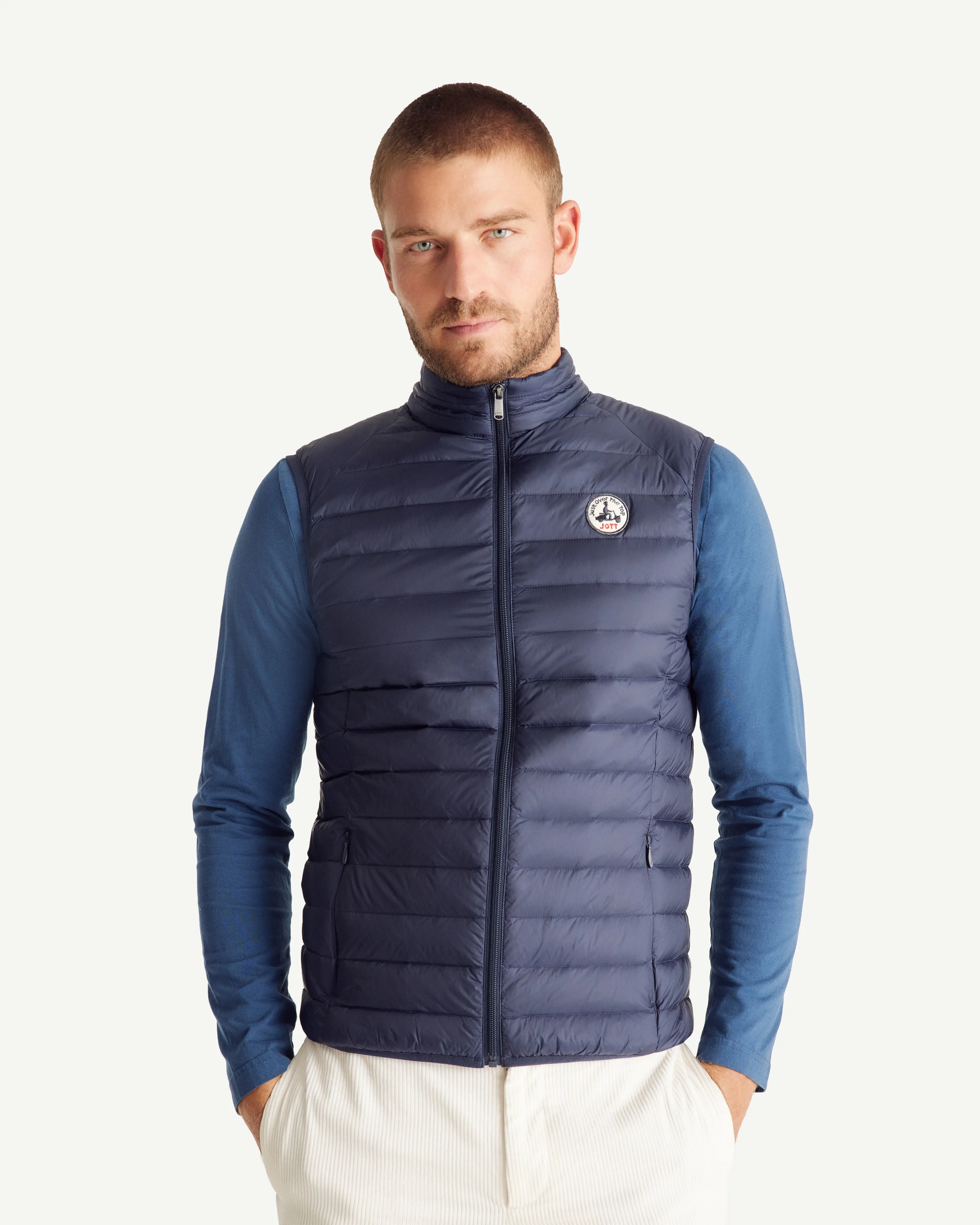 Navy Sleeveless down jacket Tom