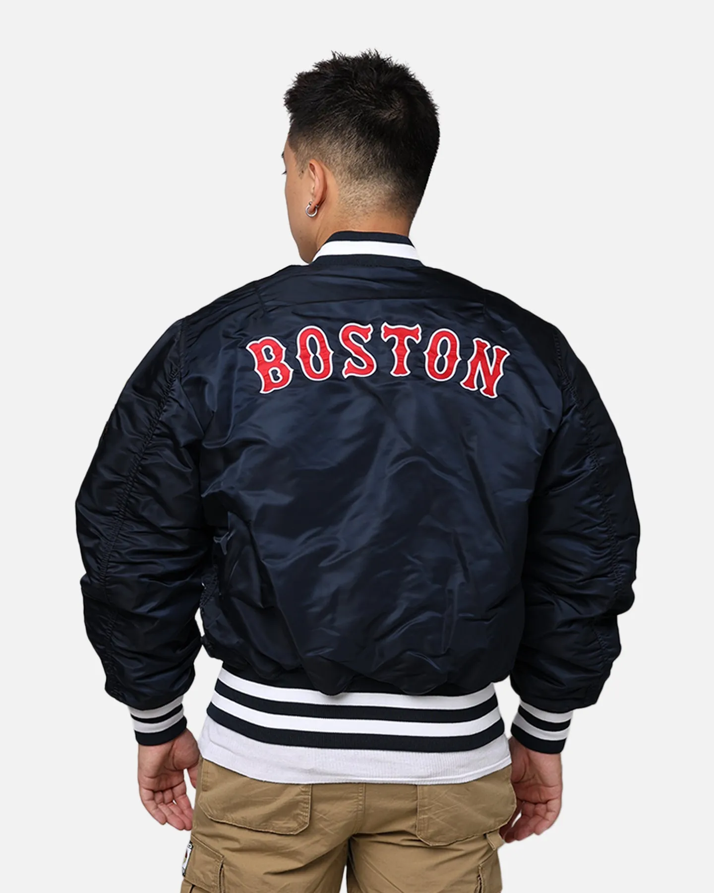 New Era X Alpha Series X MLB Boston Red Sox MA-1 Bomber Jacket Navy