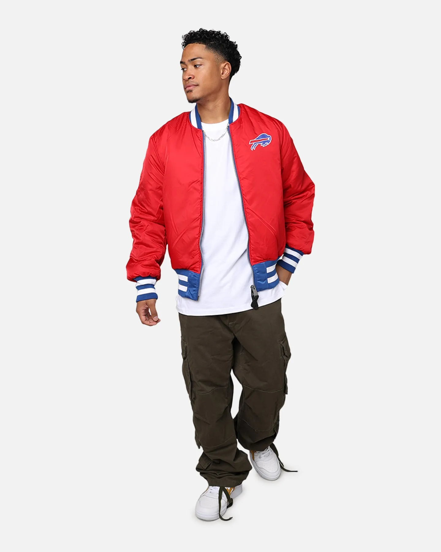 New Era X Alpha Series X NFL Buffalo Bills MA-1 Bomber Jacket Royal/Red