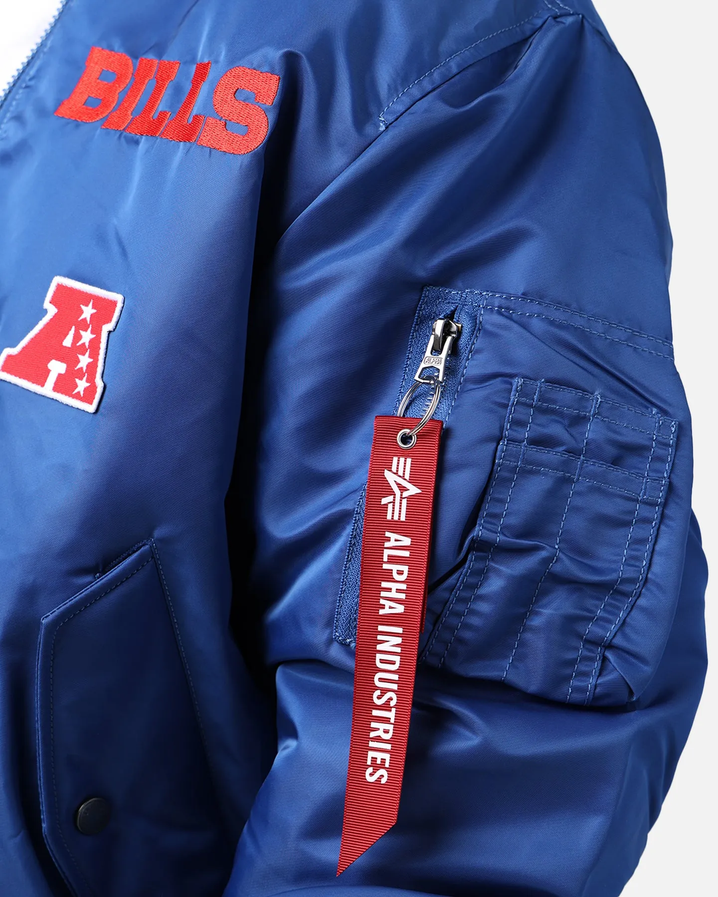 New Era X Alpha Series X NFL Buffalo Bills MA-1 Bomber Jacket Royal/Red