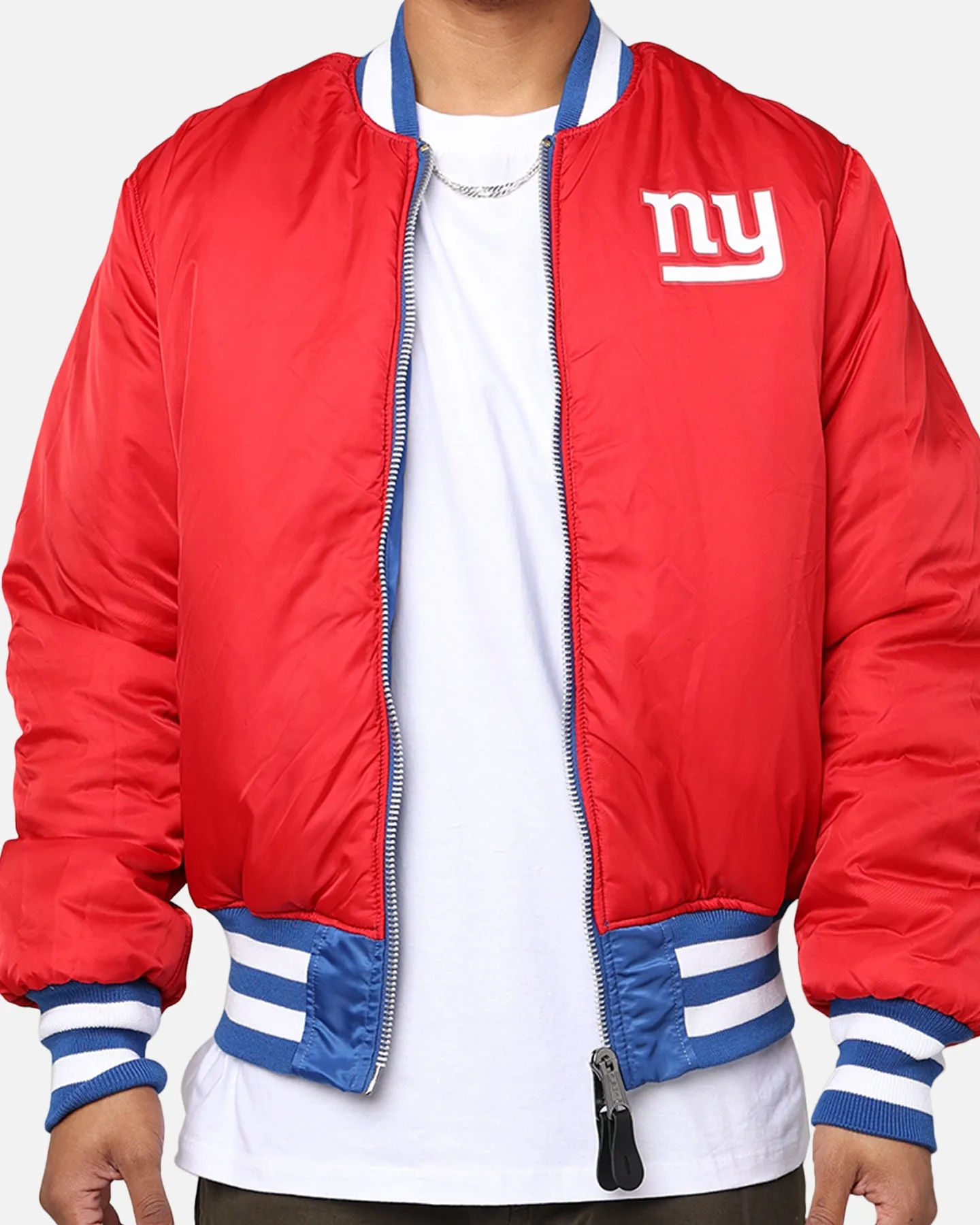 New Era X Alpha Series X NFL New York Giants MA-1 Bomber Jacket Royal/Red