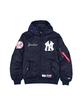 NEW YORK YANKEES X ALPHA X NEW ERA L-2B BOMBER JACKET (REPLICA BLUE)