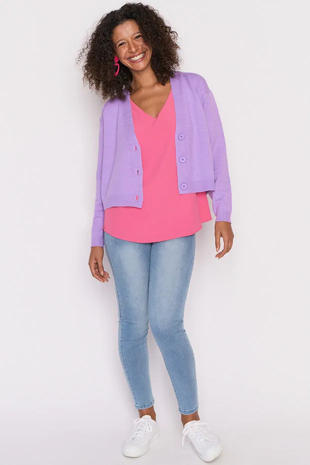 Norma Lilac Cardi