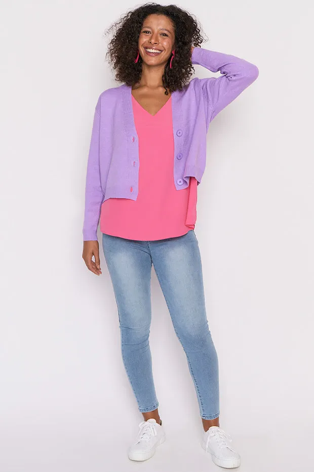 Norma Lilac Cardi