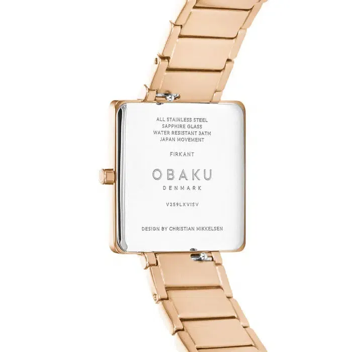 Obaku Firkant Fuchsia White 28mm Watch - V259LXVISV