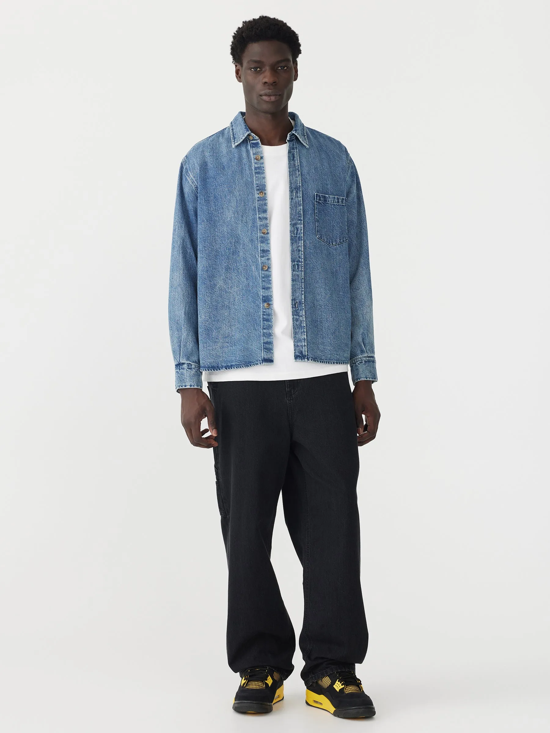 organic denim boxy shirt