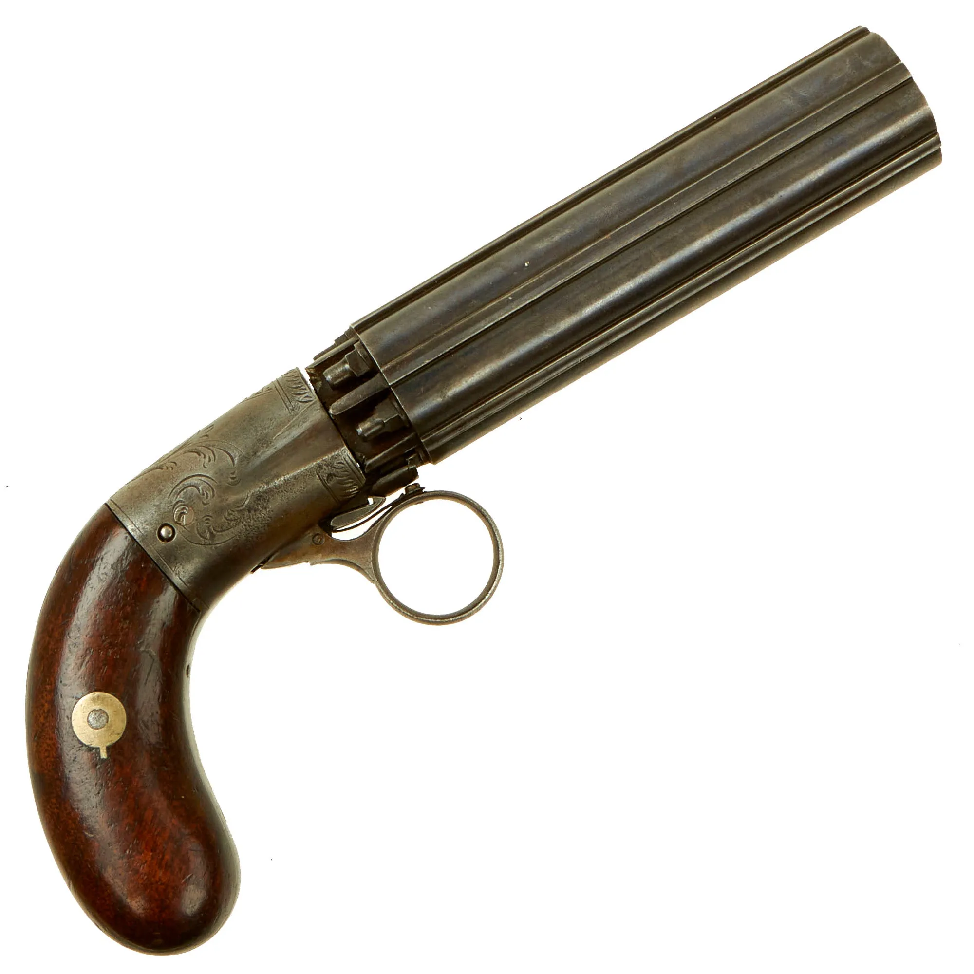 Original 19th Century U.S. Manufactured J.R. Cooper Style Underhammer Pepperbox Percussion Revolver - circa 1850