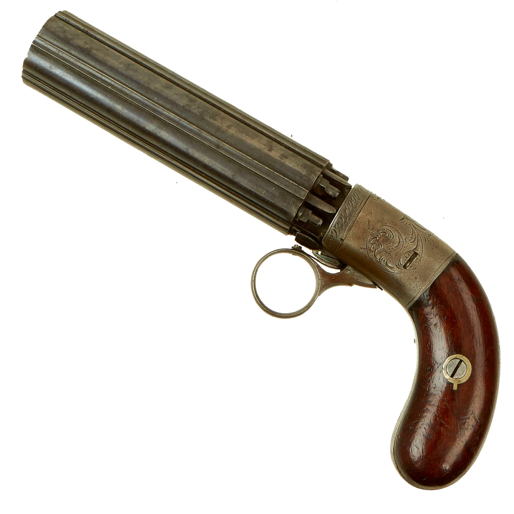 Original 19th Century U.S. Manufactured J.R. Cooper Style Underhammer Pepperbox Percussion Revolver - circa 1850