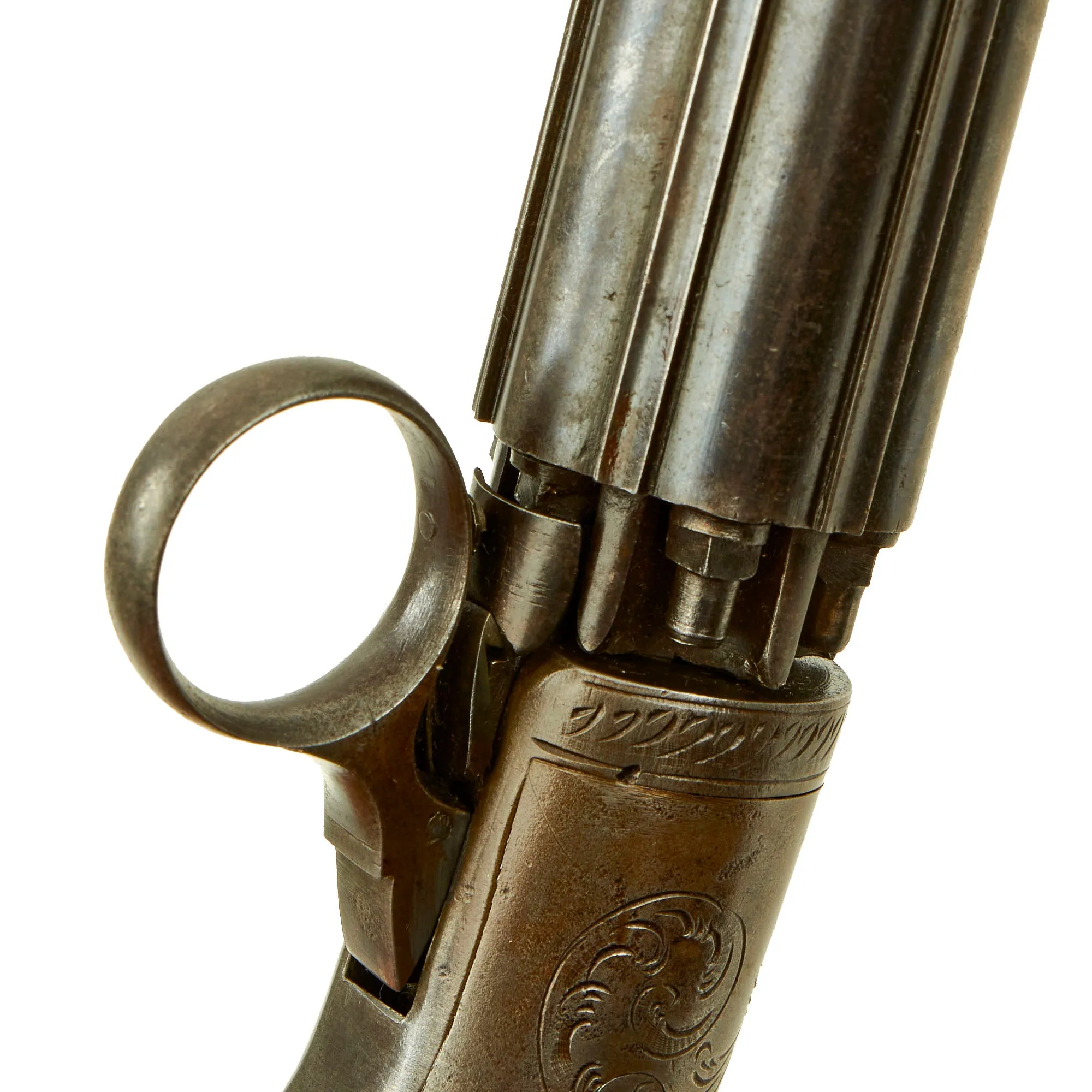 Original 19th Century U.S. Manufactured J.R. Cooper Style Underhammer Pepperbox Percussion Revolver - circa 1850