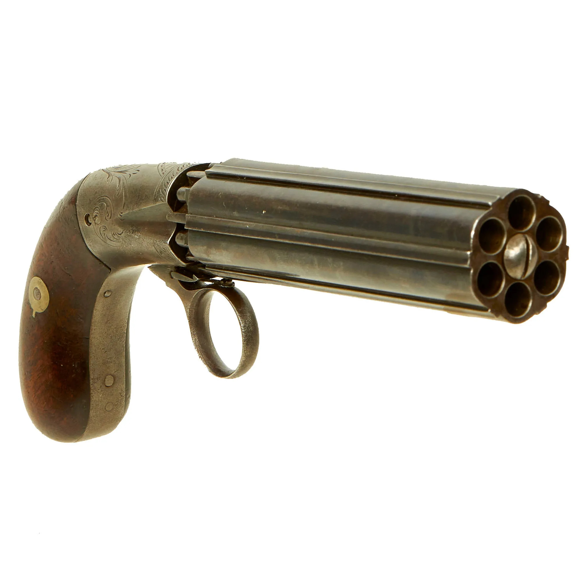 Original 19th Century U.S. Manufactured J.R. Cooper Style Underhammer Pepperbox Percussion Revolver - circa 1850