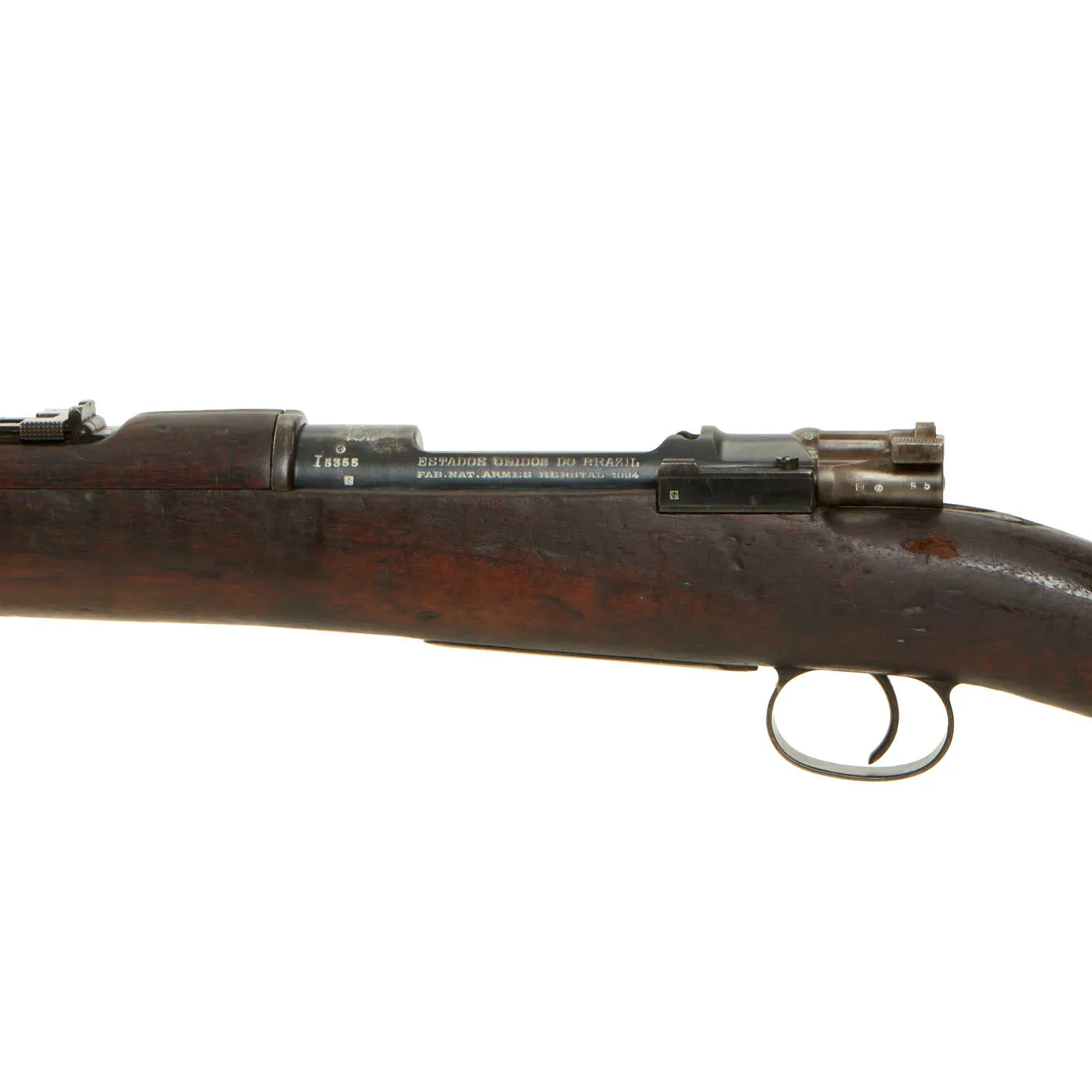 Original Antique Brazilian M1894 Mauser 7×57mm Infantry Rifle by F.N. Herstal in Belgium - Matching Serial I5355