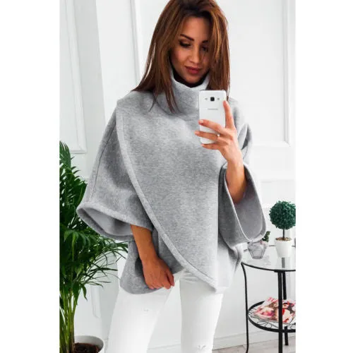 Oversize turtle neck dolman sweater top