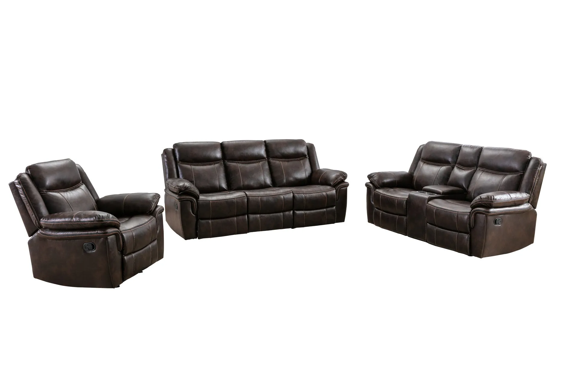 Peabody Brown Reclining Living Set