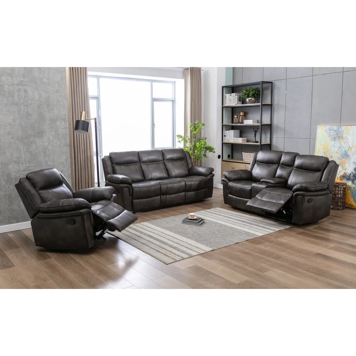 Peabody Grey Rocker Recliner