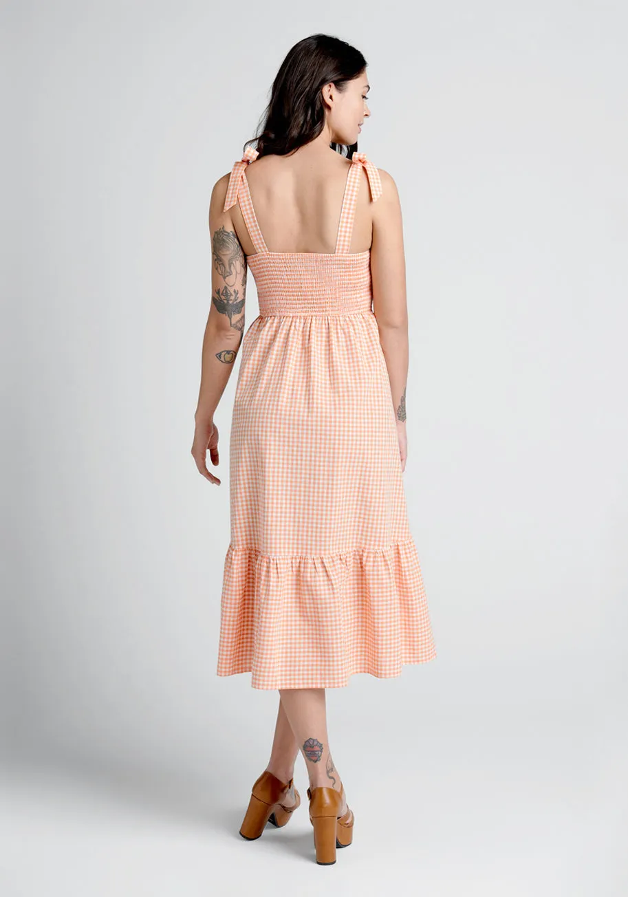 Peachy Keen, Jelly Bean Midi Dress