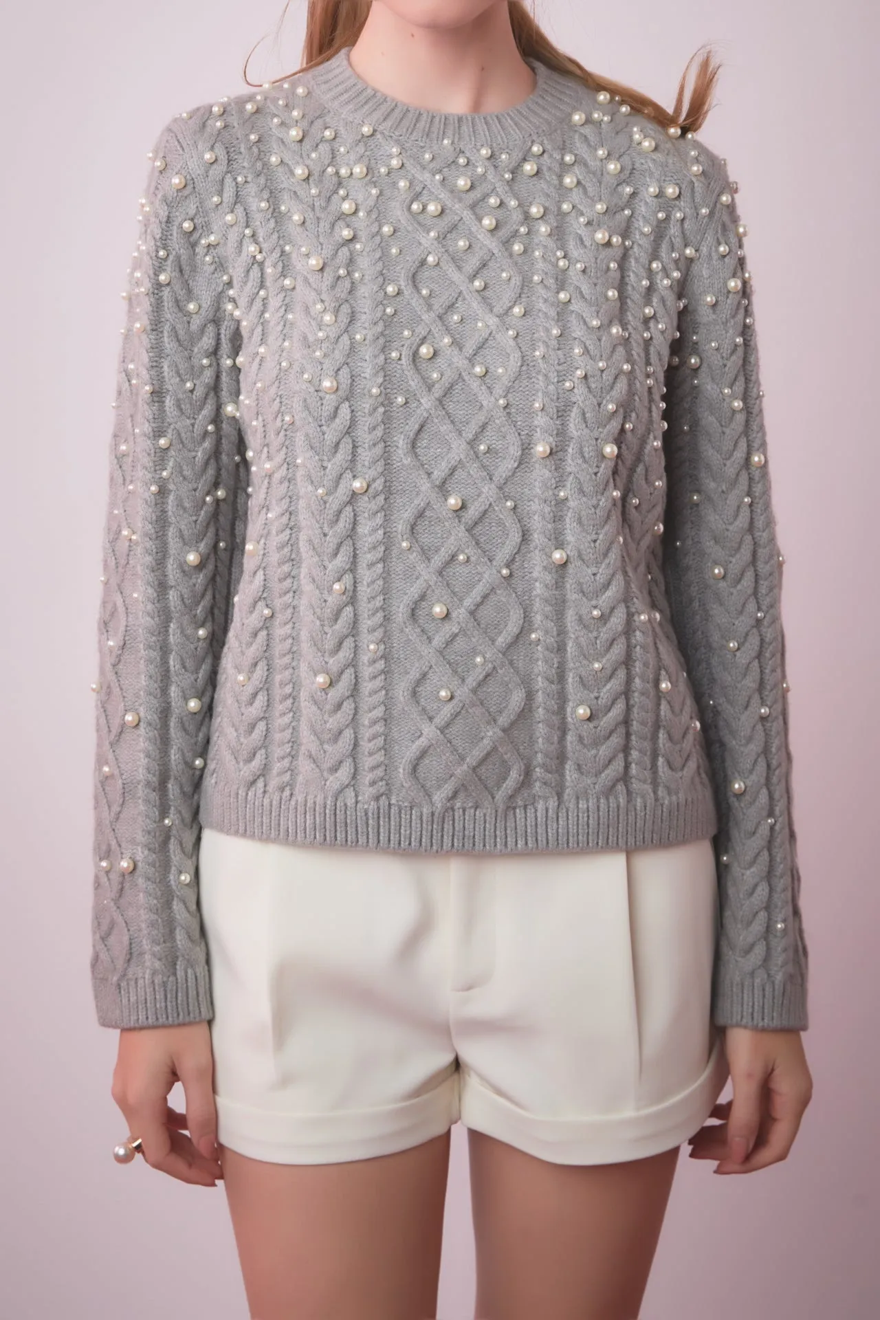 Pearl Cable Sweater