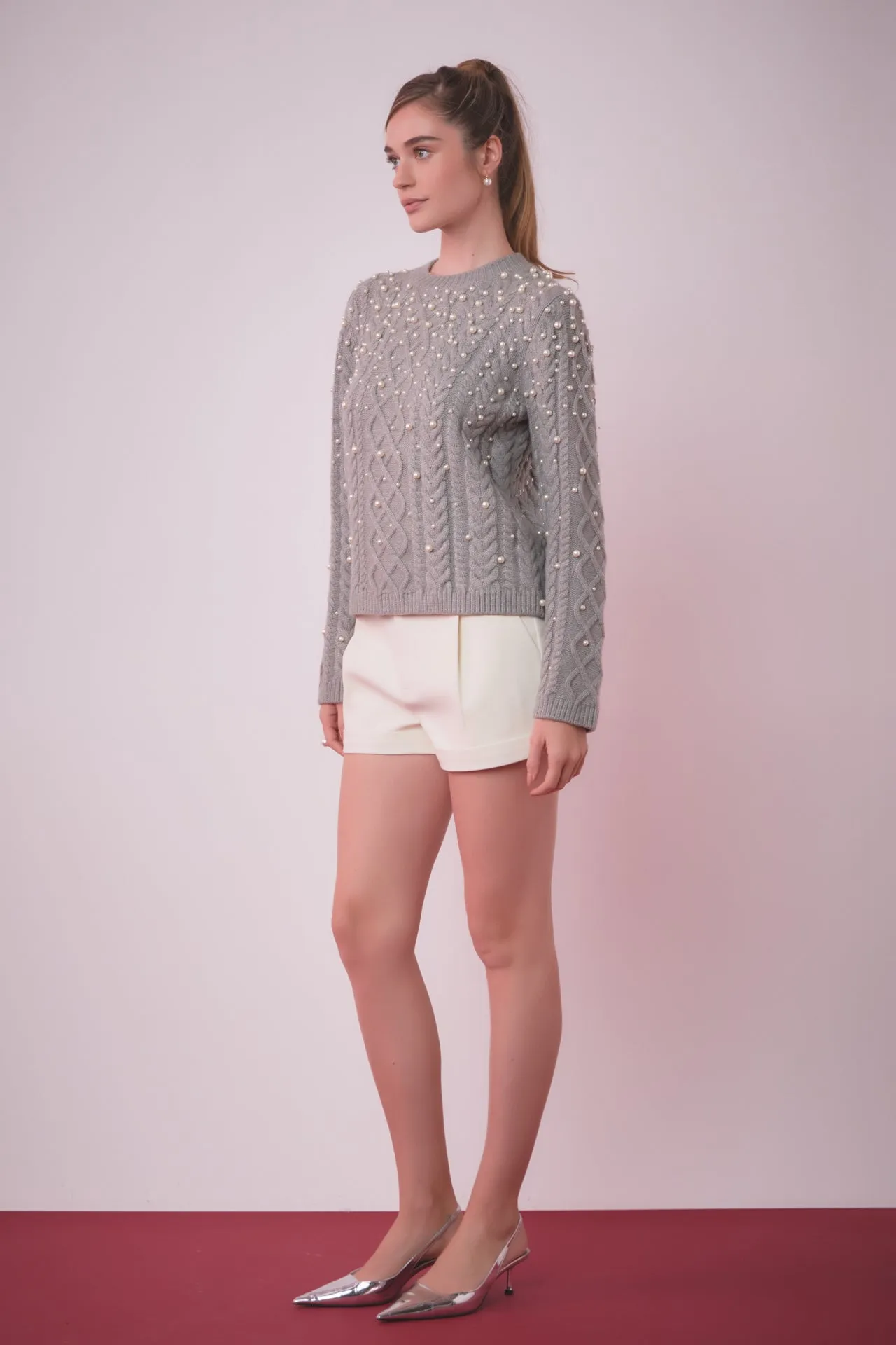 Pearl Cable Sweater