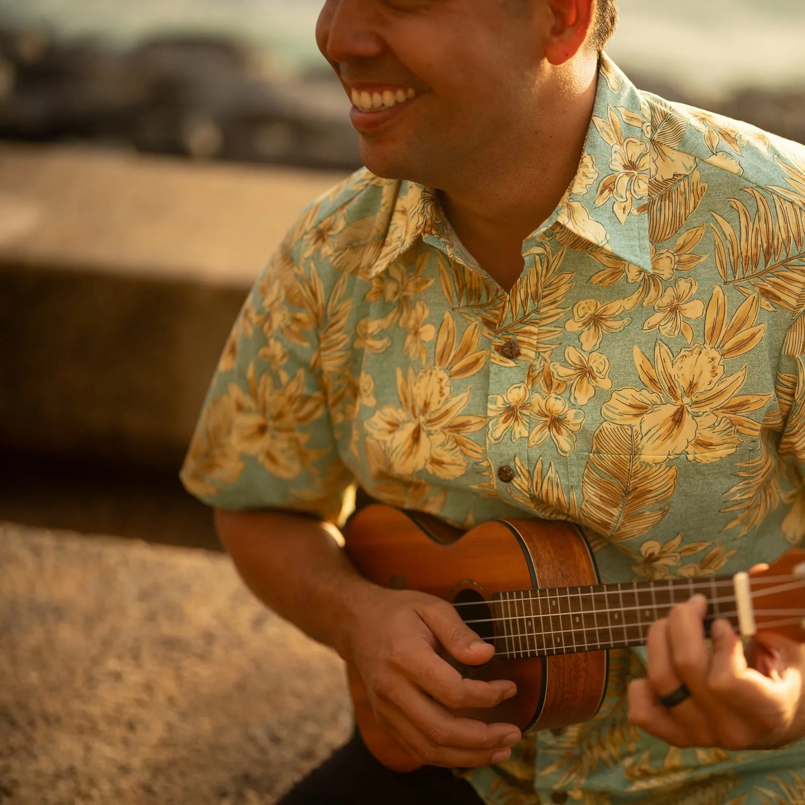 Pen & Ink Botanical Aloha Shirt