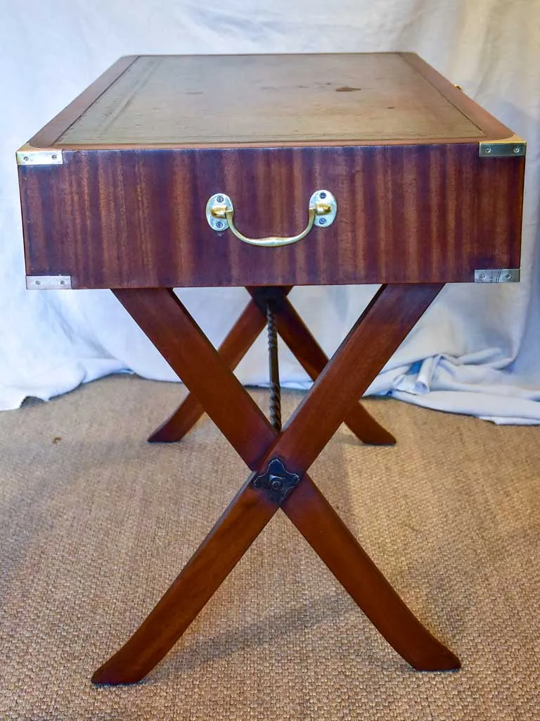 Petite 1930's French desk - mahogany with leather 22" x 42¼"