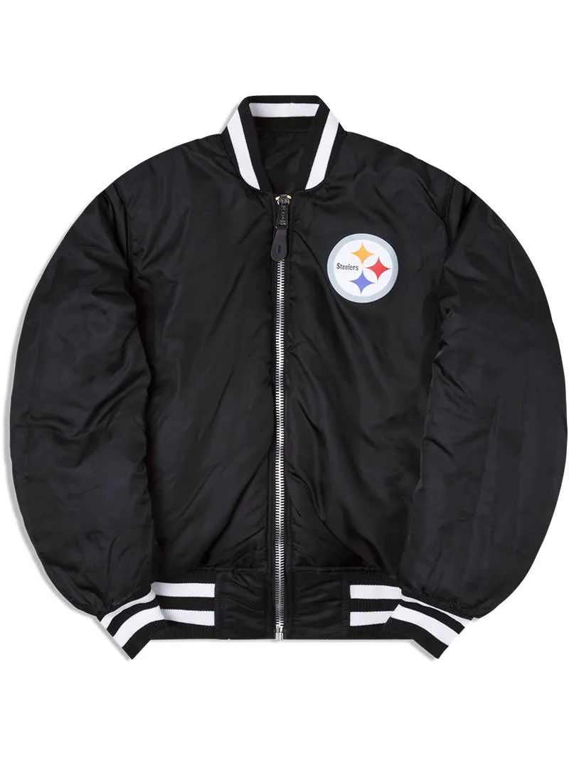 PITTSBURGH STEELERS X ALPHA X NEW ERA MA-1 BOMBER JACKET