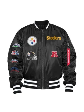 PITTSBURGH STEELERS X ALPHA X NEW ERA MA-1 BOMBER JACKET