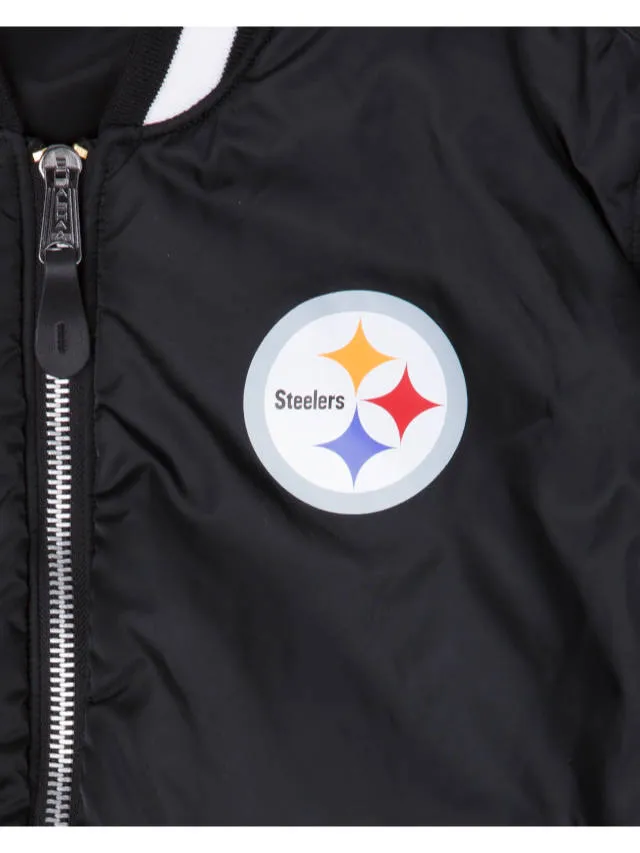 PITTSBURGH STEELERS X ALPHA X NEW ERA MA-1 BOMBER JACKET