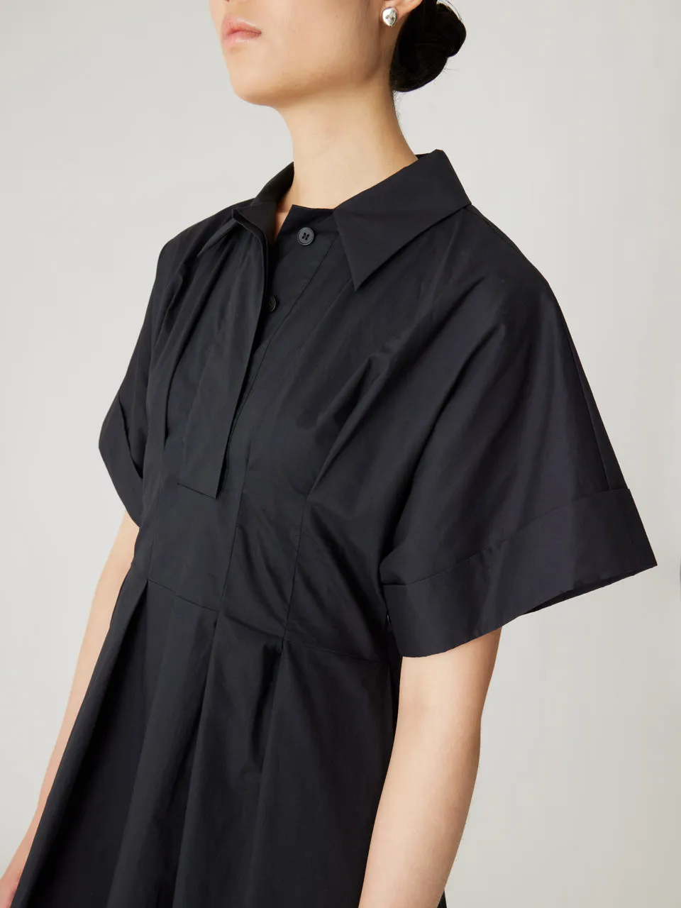 Poplin Waisted Shirt Dress