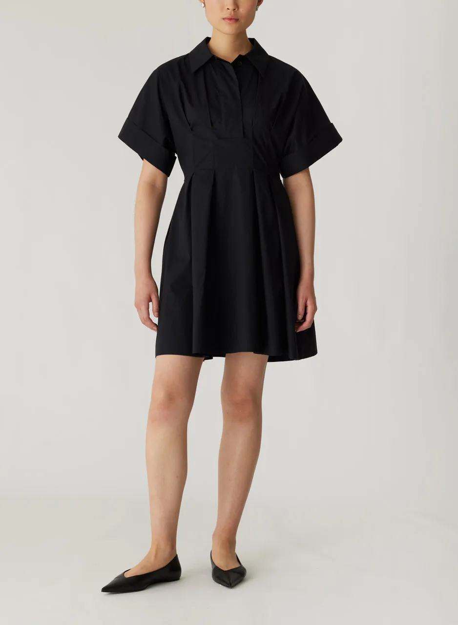 Poplin Waisted Shirt Dress