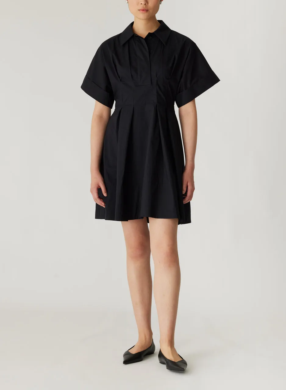 Poplin Waisted Shirt Dress