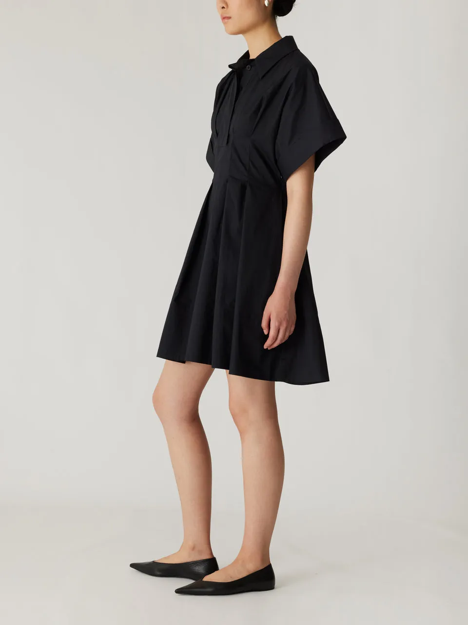 Poplin Waisted Shirt Dress