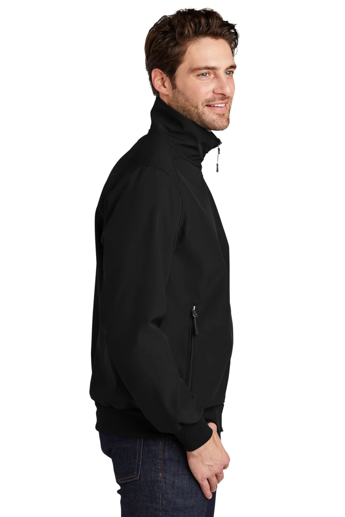 Port Authority Soft Shell Custom Bomber Jackets, Black