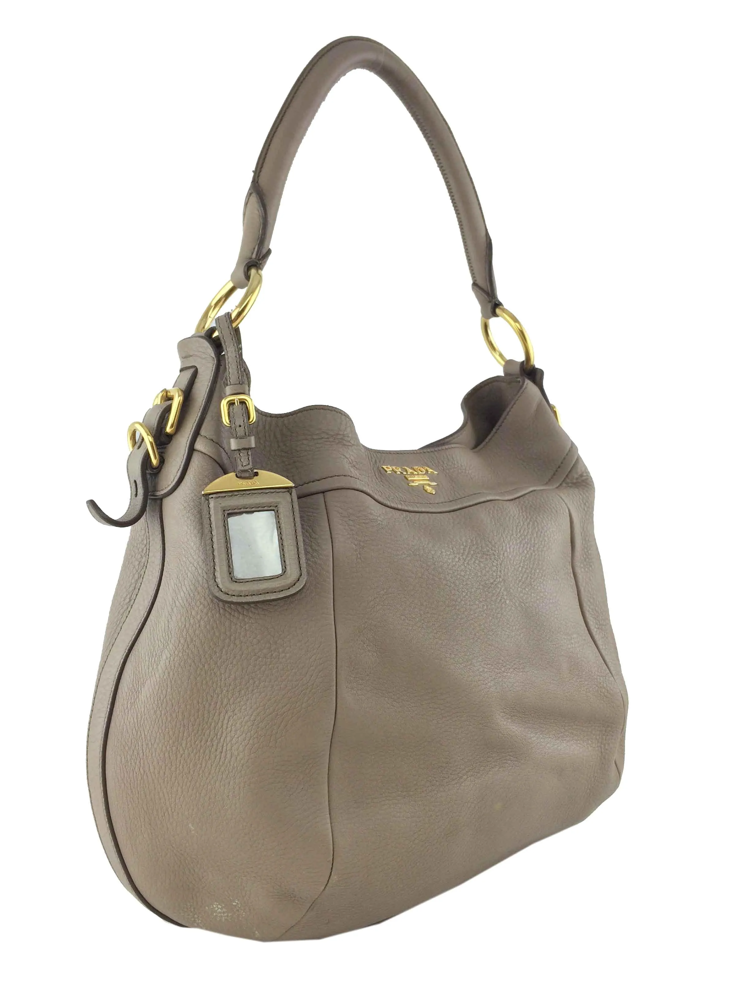 Prada Vitello Diano Leather Hobo Bag