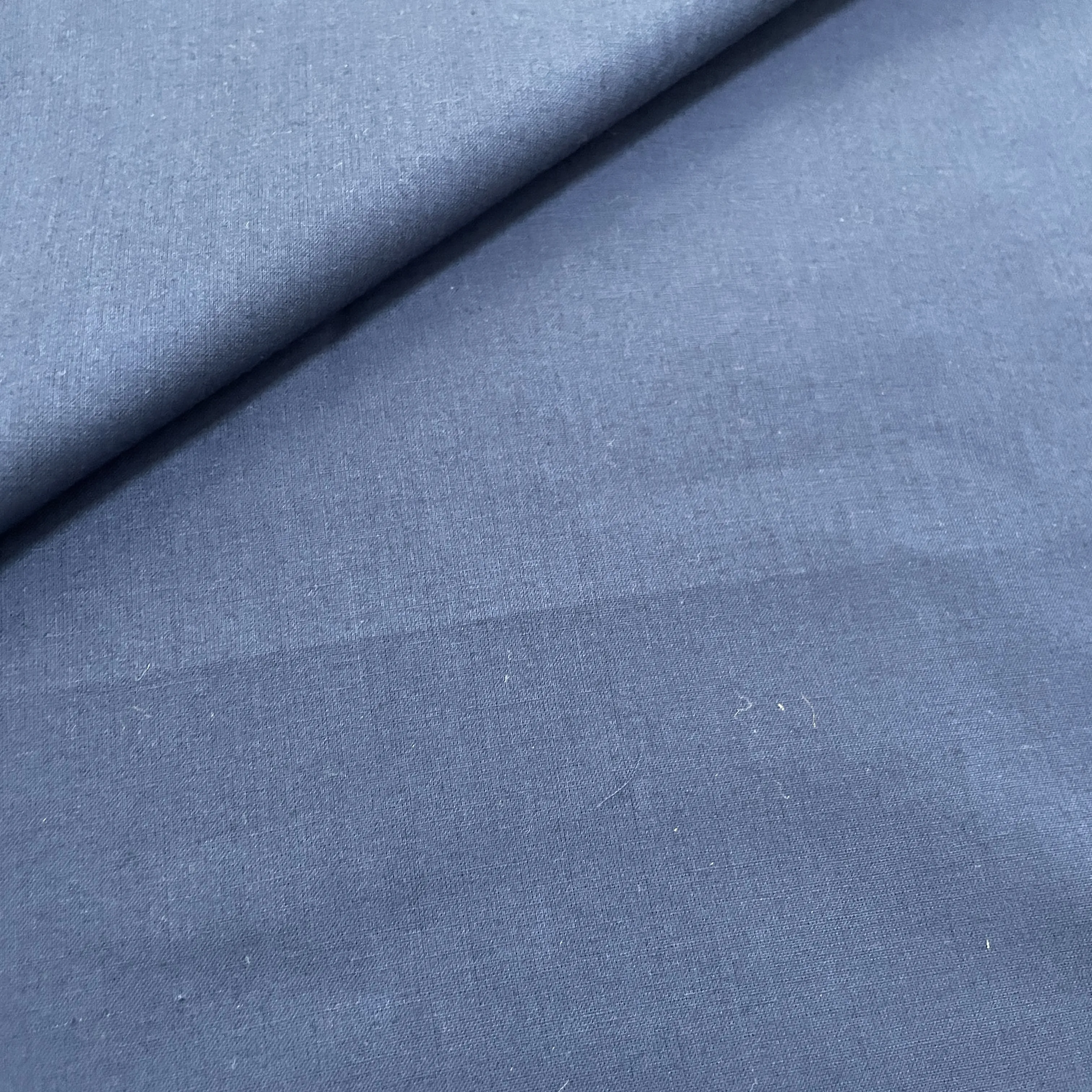 Premium Navy Blue Solid Cotton Mulmul Fabric