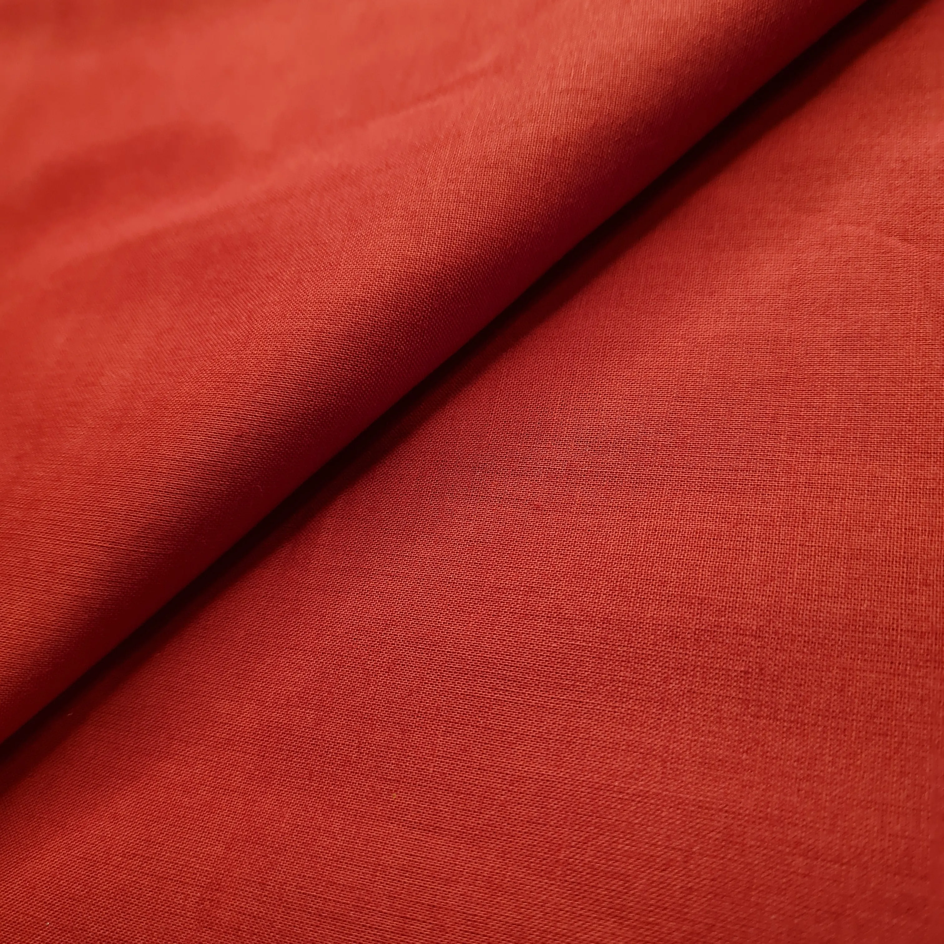 Premium Red Solid Cotton Mulmul Fabric