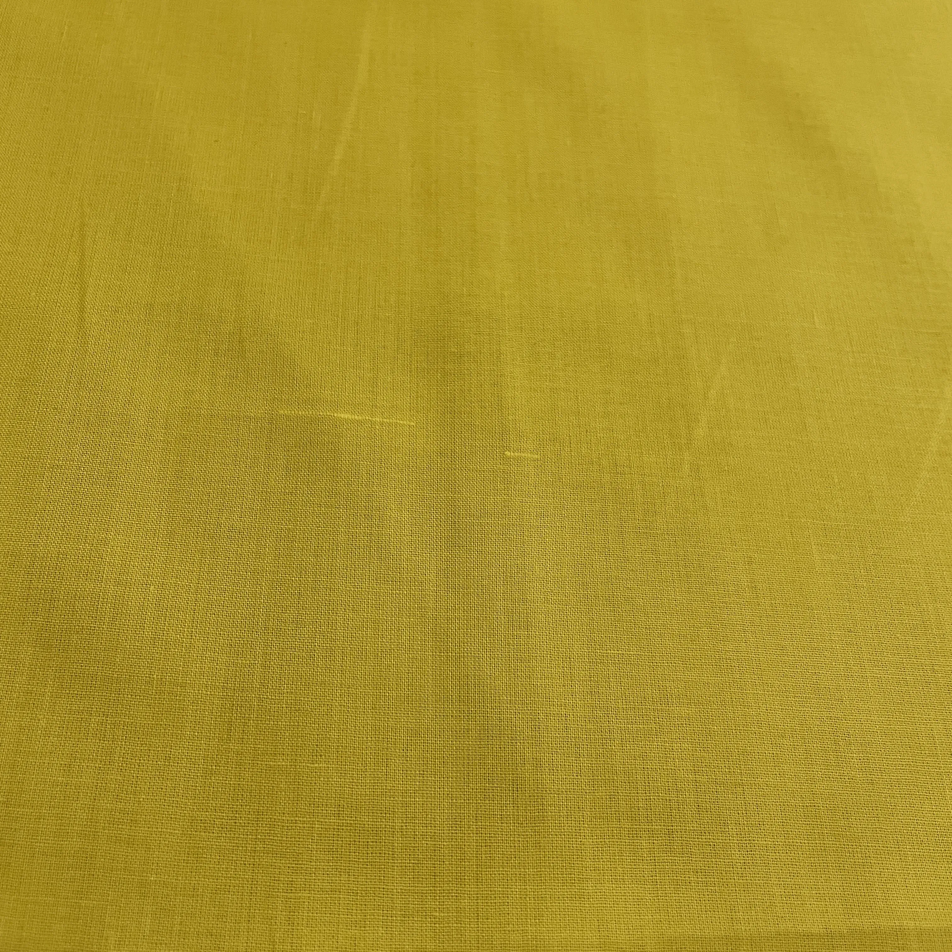 Premium Yellow Solid Cotton Mulmul Fabric