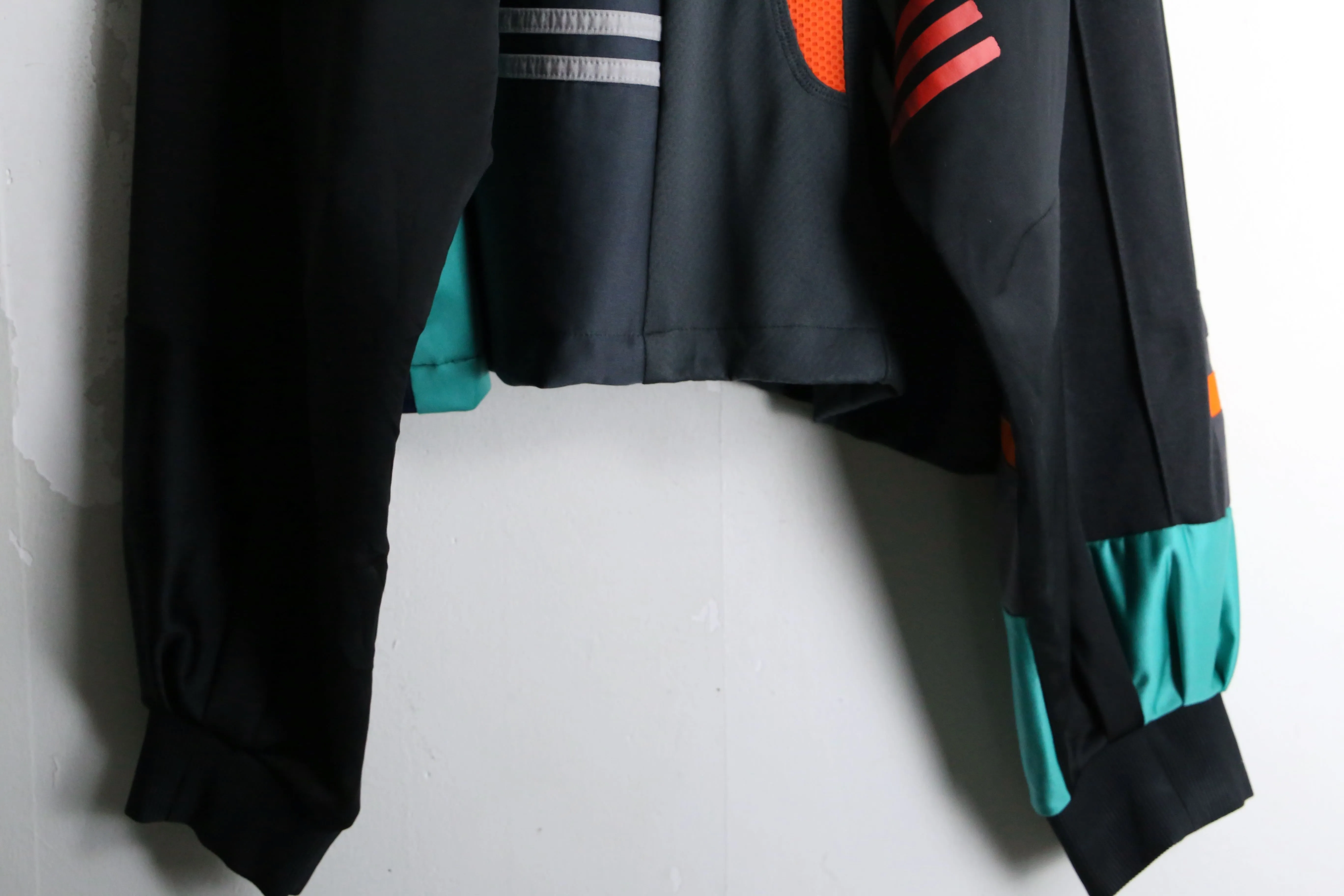 "Re:make" black×green color loose track jacket