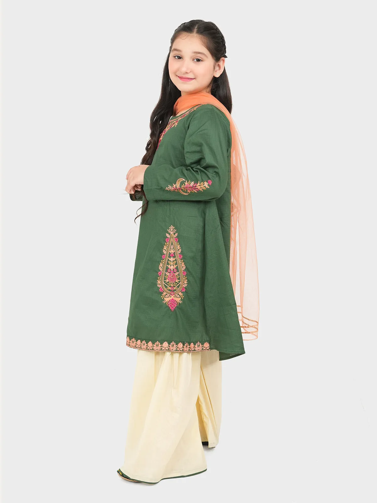 "SAMBU" Textured Lawn Three Piece Suit