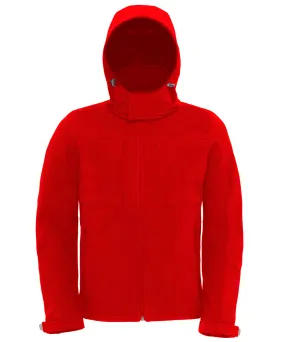 Red - B&C Hooded softshell /men