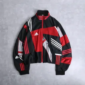 “Re:make” black×red many line track jacket